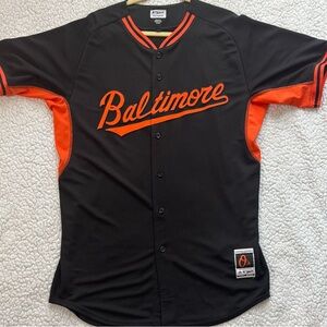 XXL Majestic Authentic MLB Black Baltimore Orioles Jersey